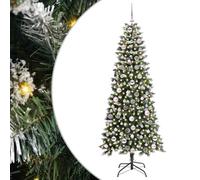 vidaXL Artificial Christmas Tree with 300 LEDs Green 76 x 76 x 180 cm, Living Room, Modern Cone-Shaped Tree, LED Lighting, Artificial Evergreen, Seasonal Decor, Holiday Christmas Decoration