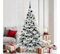 Vidaxl Artificial Christmas Tree With 300 Leds White 180 Cm Pe And Pvc