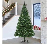 vidaXL Artificial Christmas Tree with 300 LEDs with Stand Green 240 cm