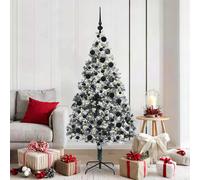 vidaXL Artificial Christmas Tree with 300 LEDs with Stand White 180 cm