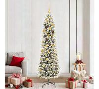 Vidaxl Artificial Christmas Tree With 300 Leds With Stand White 210 Cm