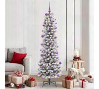 Vidaxl Artificial Christmas Tree With 300 Leds With Stand White 210 Cm