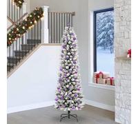 Vidaxl Artificial Christmas Tree With 300 Leds With Stand White 240 Cm