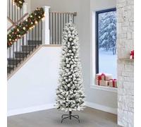Vidaxl Artificial Christmas Tree With 300 Leds With Stand White 240 Cm