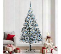 vidaXL Artificial Christmas Tree with 300 LEDs with Stand White 240 cm