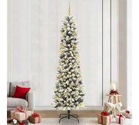 Vidaxl Artificial Christmas Tree With 300 Leds With Stand White 240 Cm