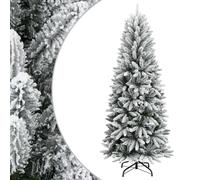 vidaXL Artificial Christmas Tree with Flocked Snow 210 cm PVC&PE