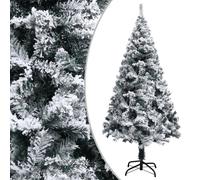 vidaXL Artificial Christmas Tree with Flocked Snow Green 120 cm PVC Decoration