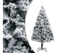 vidaXL Artificial Christmas Tree with Flocked Snow Green 300 cm PVC Decoration