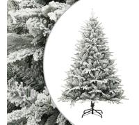 vidaXL Artificial Christmas Tree with Flocked Snow Green PVC&PE Xmas Tree