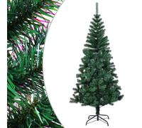 vidaXL Artificial Christmas Tree with Iridescent Tips Green 210 cm PVC