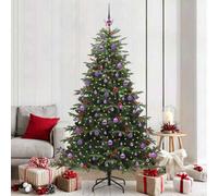 Vidaxl Artificial Christmas Tree With Led Strip Lights Green 210 Cm
