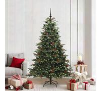 Vidaxl Artificial Christmas Tree With Led Strip Lights Green 210 Cm