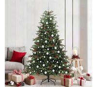 Vidaxl Artificial Christmas Tree With Led Strip Lights Green 210 Cm