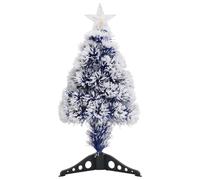 vidaXL Artificial Christmas Tree with LED White&Blue 64 cm Fibre Optic Set