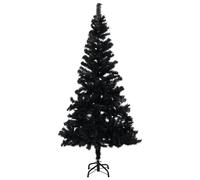 vidaXL Artificial Christmas Tree with Stand Black 180cm PVC Decoration Tree