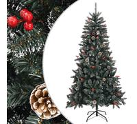 (180 x 99 cm) vidaXL Artificial Christmas Tree with Stand Christmas Decoration Green PVC