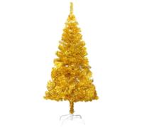 vidaXL Artificial Christmas Tree with Stand Gold 150cm PET Decoration Tree