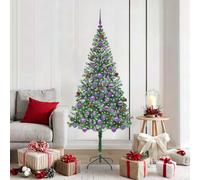 vidaXL Artificial Christmas Tree with Stand Green 180 cm PVC and Steel
