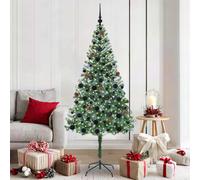 vidaXL Artificial Christmas Tree with Stand Green 180 cm PVC and Steel