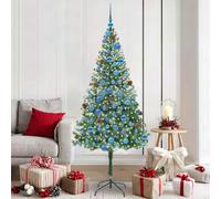 vidaXL Artificial Christmas Tree with Stand Green 180 cm PVC and Steel