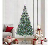 vidaXL Artificial Christmas Tree with Stand Green 210 cm PVC and Steel