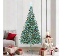 vidaXL Artificial Christmas Tree with Stand Green 210 cm PVC and Steel
