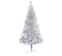 vidaXL Artificial Christmas Tree with Stand Silver 180cm PET Decoration Tree