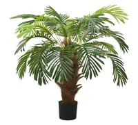 vidaXL Artificial Cycas Palm with Pot 90 cm Green Floral Decor Fake Plant