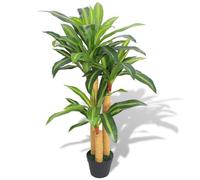 vidaXL Artificial Dracaena Plant with Pot 100cm Green Fake Lifelike Indoor