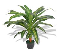 vidaXL Artificial Dracaena Plant with Pot 90cm Green Fake Lifelike Indoor