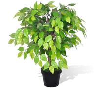 vidaXL Artificial Dwarf Ficus with Pot 60cm Fake Plant Arrangement Home Decor