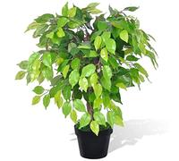 vidaXL Artificial Dwarf Ficus with Pot 60cm Plant Home Garden Decor Tropical