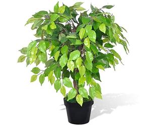 vidaXL Artificial Dwarf Ficus with Pot 60cm Plant Home Garden Decor Tropical