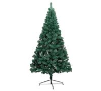 vidaXL Artificial Half Christmas Tree with Stand Green PVC Xmas Tree Unit