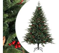 vidaXL Artificial Hinged Christmas Tree 150 cm PVC and Metal Green