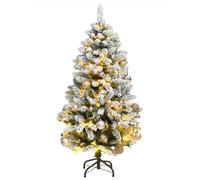 vidaXL Artificial Hinged Christmas Tree 150 LEDs & Ball Set 150 cm