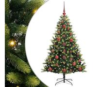 vidaXL Artificial Hinged Christmas Tree 150 LEDs Green 120 cm, Living Room, Modern LED Christmas Tree, Holiday Decor, Festive Indoor Seasonal, Artificial Trees for Winter