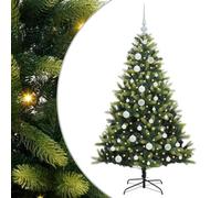 vidaXL Artificial Hinged Christmas Tree 150 LEDs Green 120 cm, Living Room, Modern LED Christmas Tree, Holiday Decor, Festive Indoor Seasonal, Artificial Trees for Winter
