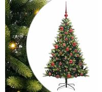 vidaXL Artificial Hinged Christmas Tree 150 LEDs Green 150 cm, Living Room, Modern LED Christmas Tree, Holiday Decor, Festive Indoor Seasonal, Artificial Trees for Winter