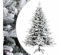 vidaXL Artificial Hinged Christmas Tree 210 cm PVC and Metal