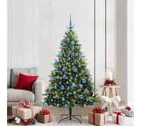 Vidaxl Artificial Hinged Christmas Tree 300 Leds Green 180 Cm