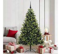 Vidaxl Artificial Hinged Christmas Tree 300 Leds Green 180 Cm