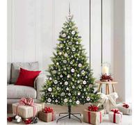 Vidaxl Artificial Hinged Christmas Tree 300 Leds Green 180 Cm