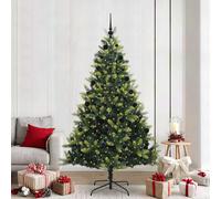 vidaXL Artificial Hinged Christmas Tree 300 LEDs Green 210 cm
