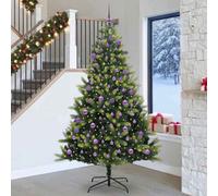 Vidaxl Artificial Hinged Christmas Tree 300 Leds Green 240 Cm