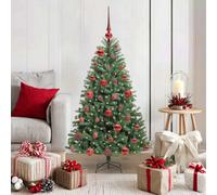 Vidaxl Artificial Hinged Christmas Tree Green 120 Cm Pvc And Metal