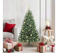 Vidaxl Artificial Hinged Christmas Tree Green 120 Cm Pvc And Metal