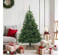 Vidaxl Artificial Hinged Christmas Tree Green 120 Cm Pvc, Steel