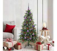 vidaXL Artificial Hinged Christmas Tree Green 150 cm PE and PVC